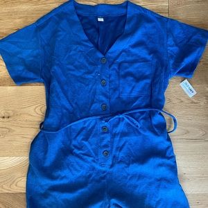 Old Navy NWT Blue button up romper